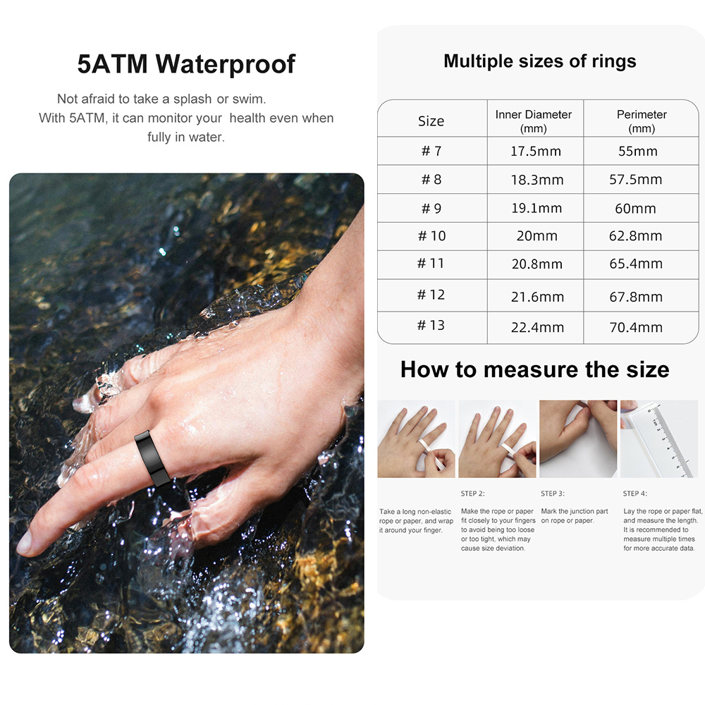 R09 Stainless Steel Smart Ring - Temperature Ring Skin recensie en prijs