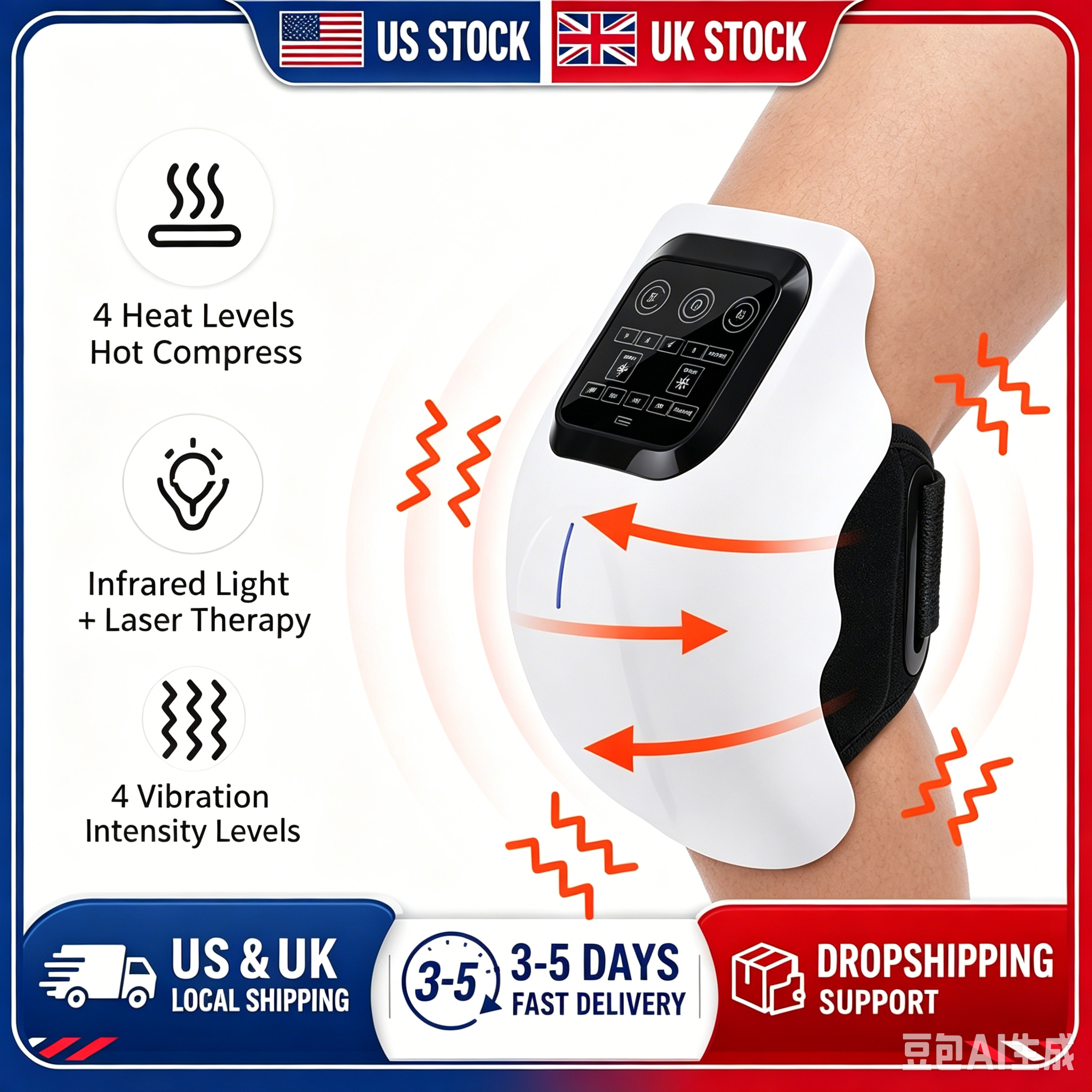 Infrared Knee Massager With 4- - Smart Knee Wrap recensie en prijs