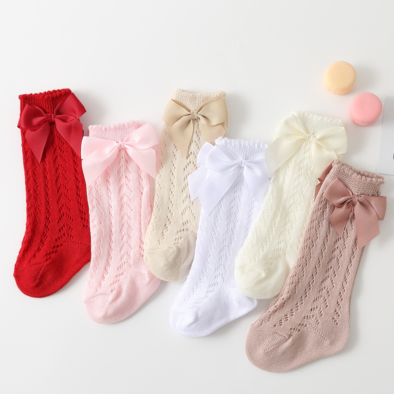1 Pairs Summer Fashion Bow Bab - Baby Sock Oximeter recensie en prijs