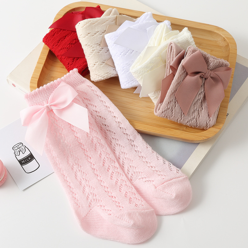 1 Pairs Summer Fashion Bow Bab - Baby Sock Oximeter recensie en prijs