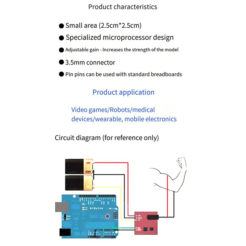 B50B-3X Muscle Electrical Sens - Muscle Sensor Emg recensie en prijs